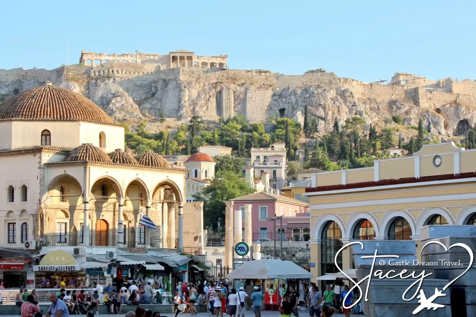 The Acropolis and Parthenon above Athens, Greece