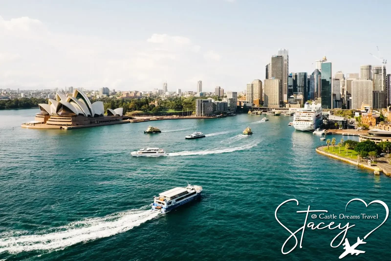 Sydney Opera House and harbour in Australia