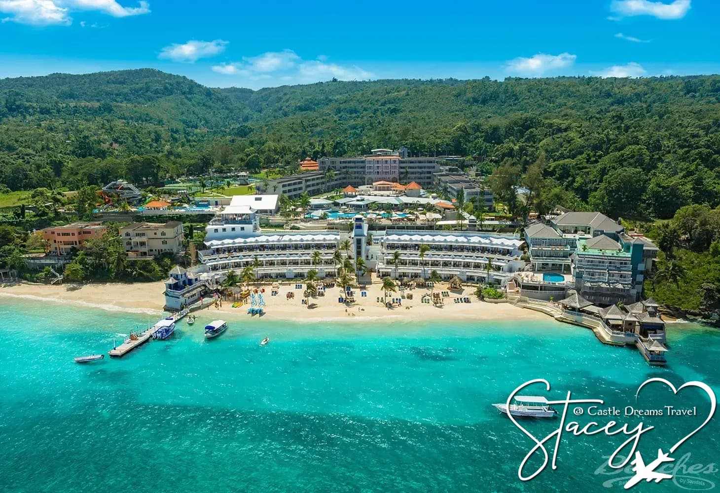 Beaches Ocho Rios resort overlooking the Caribbean Sea in Jamaica