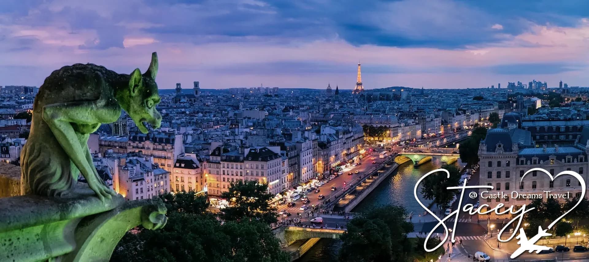 Historic European cityscape with landmark architecture