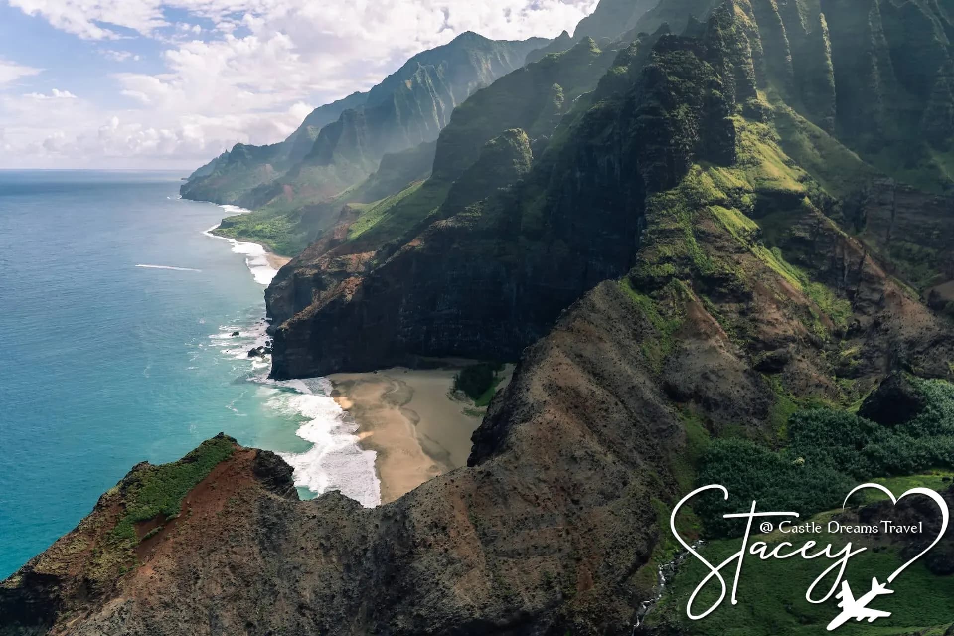Emerald cliffs of Kauai's Na Pali Coast