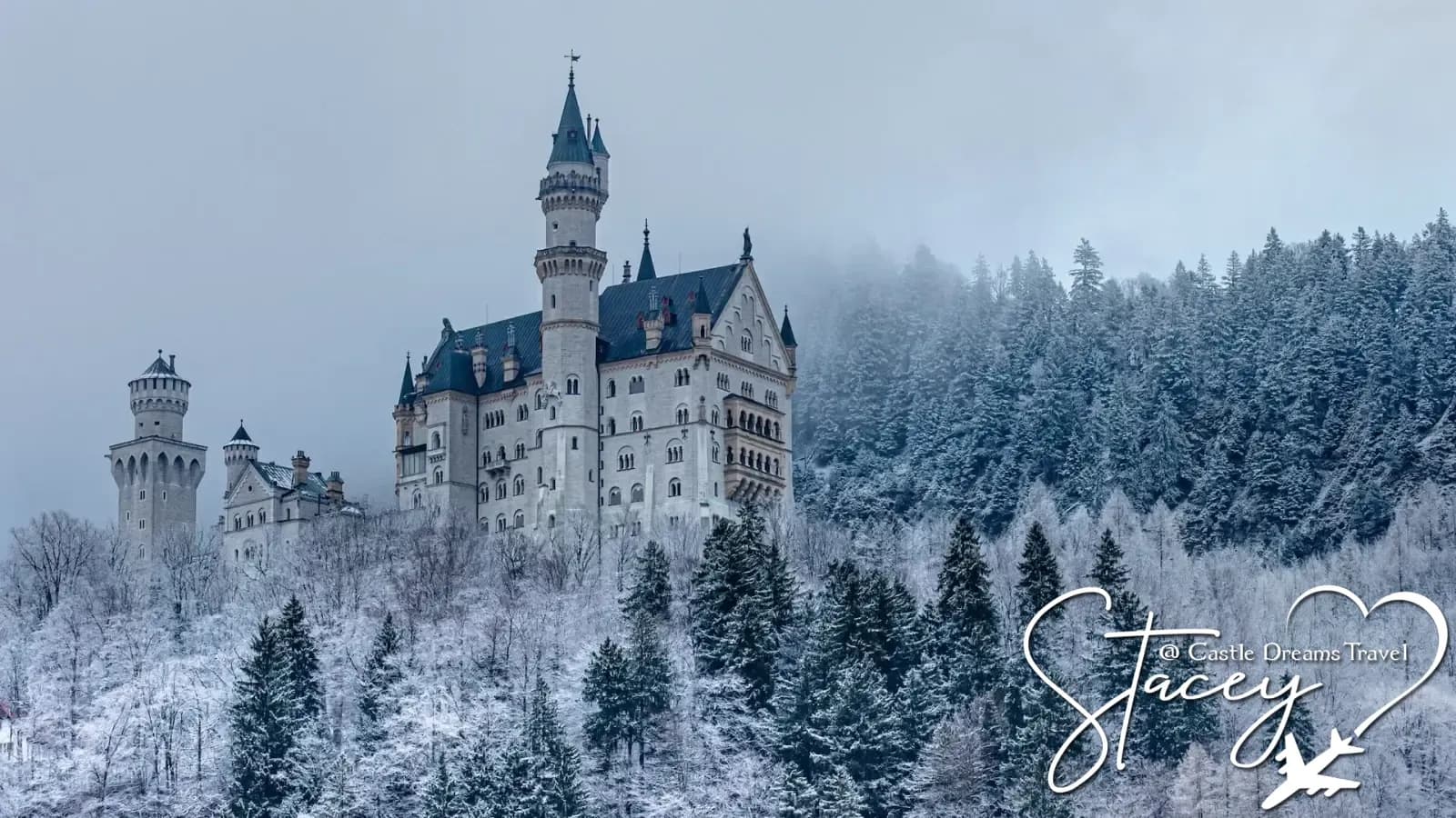 Fairytale towers of Neuschwanstein Castle in Bavaria, Germany