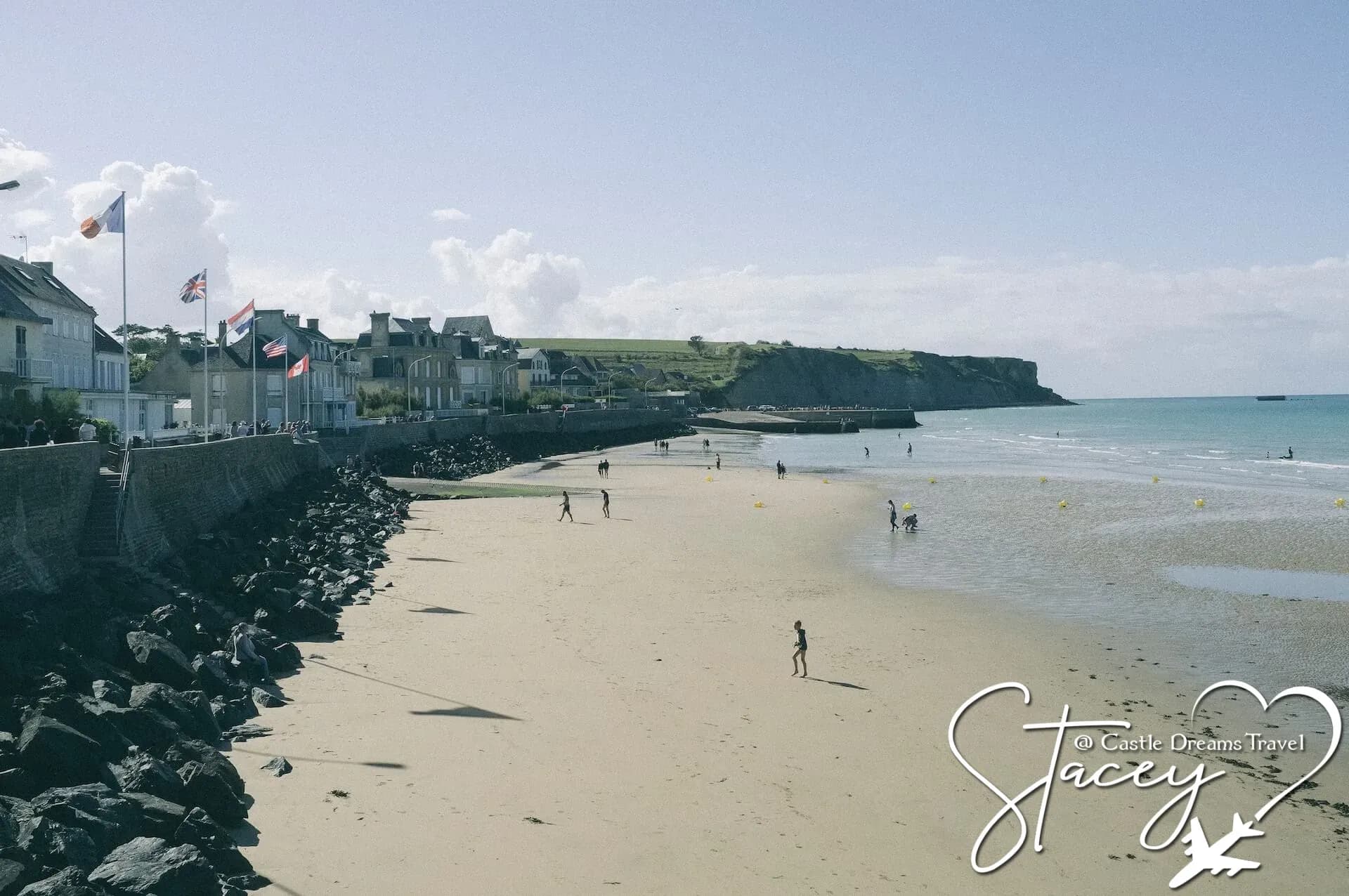 Coastal cliffs and beaches of Normandy, France